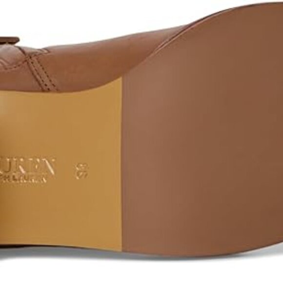 ralph lauren Cassie Burnished Brown Leather Bootie - Picture 4 of 12